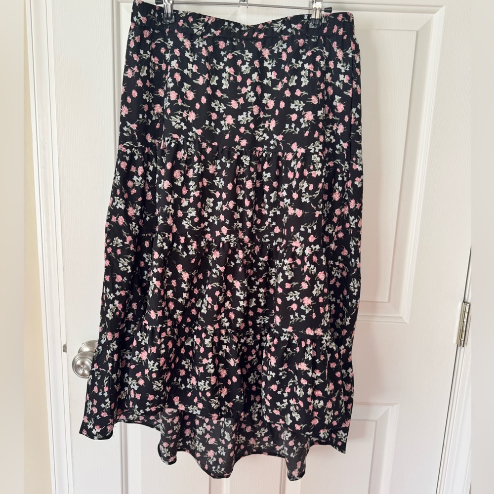 Amazon SimpleFun High Low Floral Skirt, Large